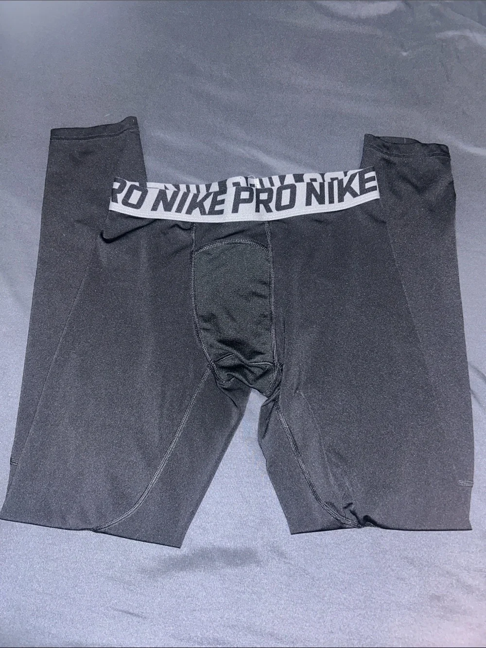 Nike Pro Black Kids Leggings with White Swoosh